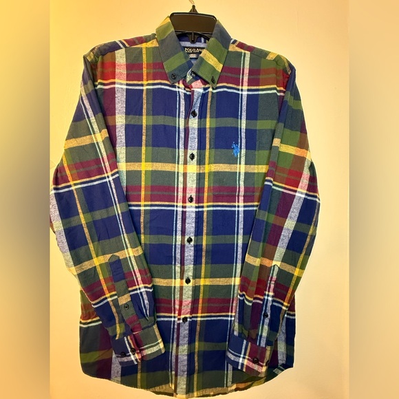 U.S. Polo Assn. Other - U.S. Polo Assn. Men's Blue and Green Plaid Shirt
